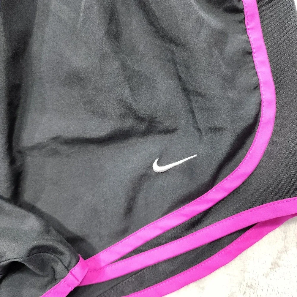 Nike Shorts Womens S Black Pink Dri-FIT Tempo Lined Running Athletic Gym Workout